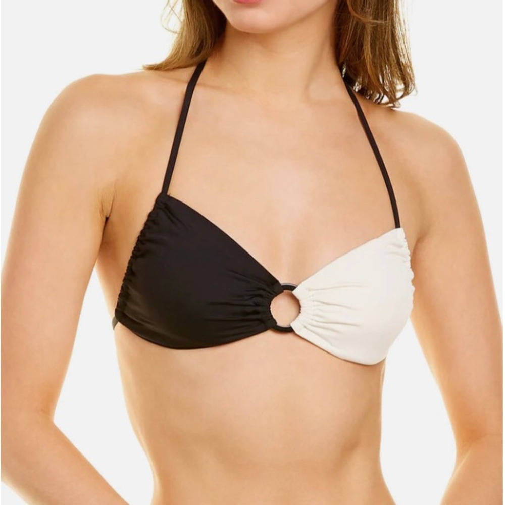 L*space Freddie Bikini Top in Black & Cream NWT